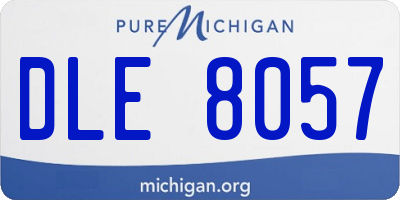 MI license plate DLE8057