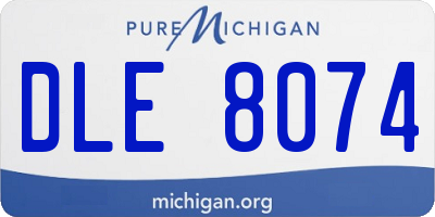 MI license plate DLE8074