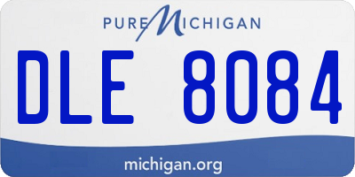 MI license plate DLE8084
