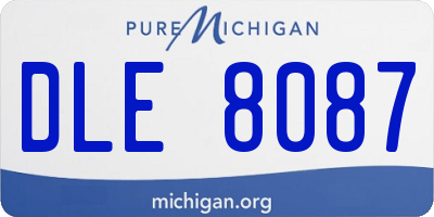MI license plate DLE8087