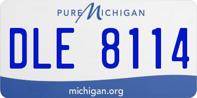MI license plate DLE8114