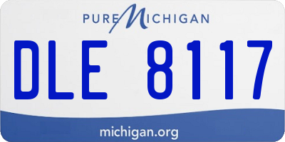 MI license plate DLE8117