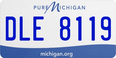 MI license plate DLE8119