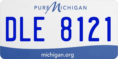 MI license plate DLE8121