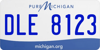 MI license plate DLE8123