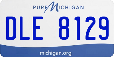 MI license plate DLE8129
