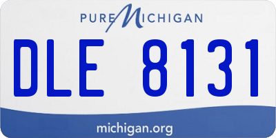 MI license plate DLE8131