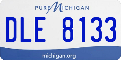 MI license plate DLE8133