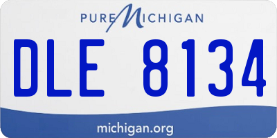 MI license plate DLE8134