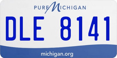 MI license plate DLE8141