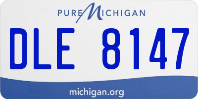 MI license plate DLE8147