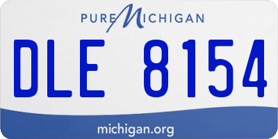 MI license plate DLE8154