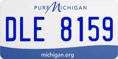 MI license plate DLE8159