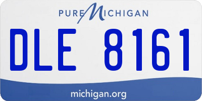 MI license plate DLE8161