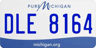MI license plate DLE8164