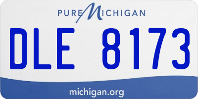 MI license plate DLE8173