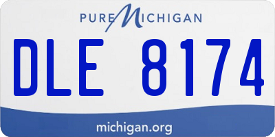 MI license plate DLE8174