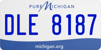 MI license plate DLE8187