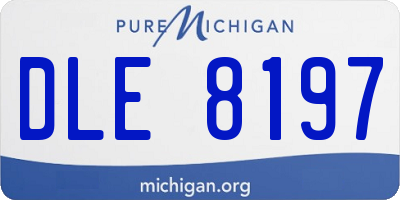 MI license plate DLE8197
