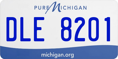 MI license plate DLE8201
