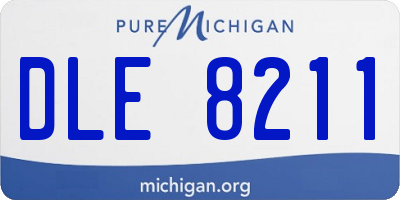 MI license plate DLE8211