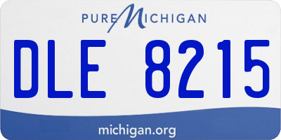 MI license plate DLE8215