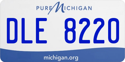 MI license plate DLE8220