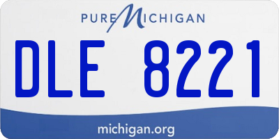 MI license plate DLE8221