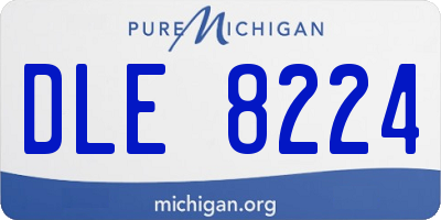 MI license plate DLE8224
