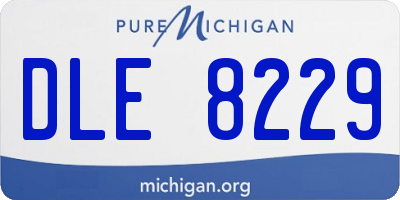MI license plate DLE8229