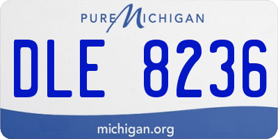 MI license plate DLE8236