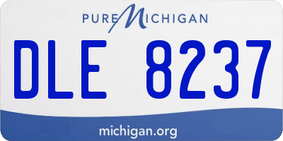 MI license plate DLE8237