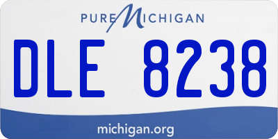 MI license plate DLE8238