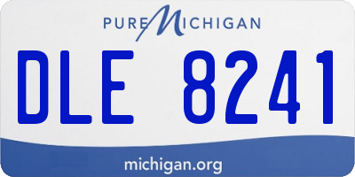 MI license plate DLE8241