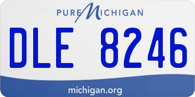 MI license plate DLE8246