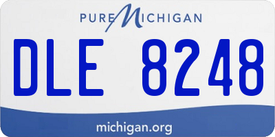 MI license plate DLE8248