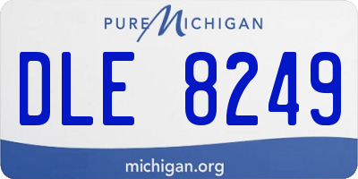 MI license plate DLE8249