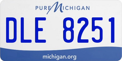 MI license plate DLE8251