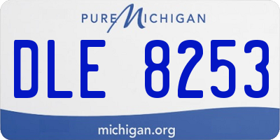 MI license plate DLE8253