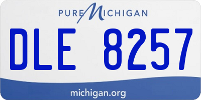 MI license plate DLE8257