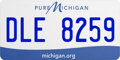 MI license plate DLE8259