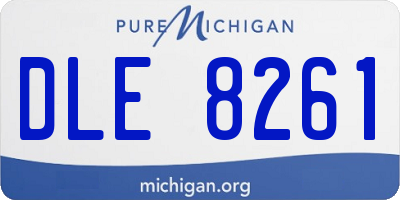 MI license plate DLE8261
