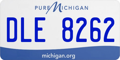 MI license plate DLE8262