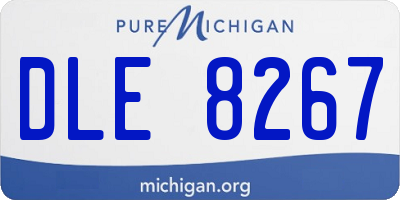 MI license plate DLE8267