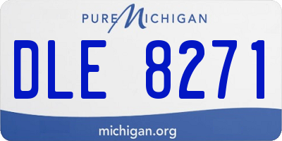 MI license plate DLE8271