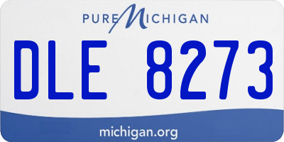 MI license plate DLE8273