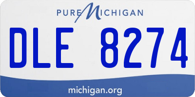 MI license plate DLE8274