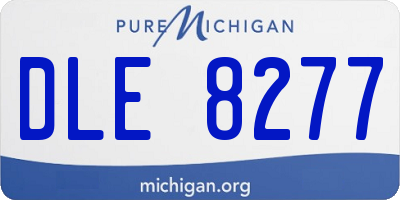 MI license plate DLE8277