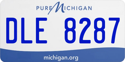 MI license plate DLE8287