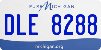MI license plate DLE8288
